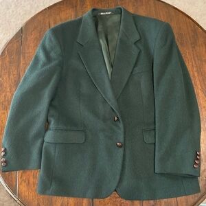 Dark Green 100% Camel Hair Blazer
